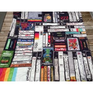 80’s Nostalgia Full Size Comforter Cassettes, VHS & Video Games By Hollis Brown